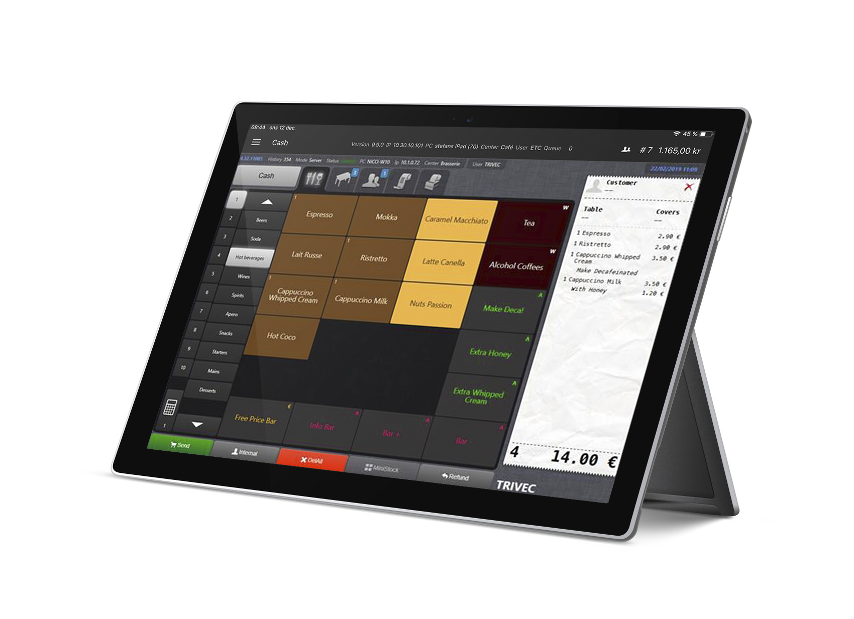 Trivec Go - mobile POS systems for restaurants