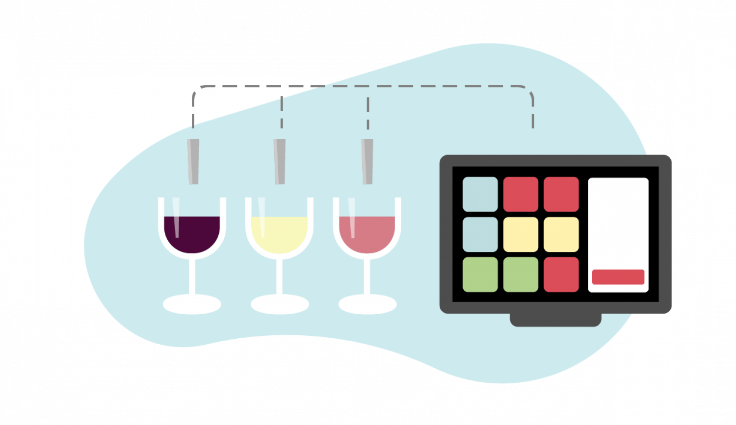 Wine Tap System fully integrated with POS system Trivec