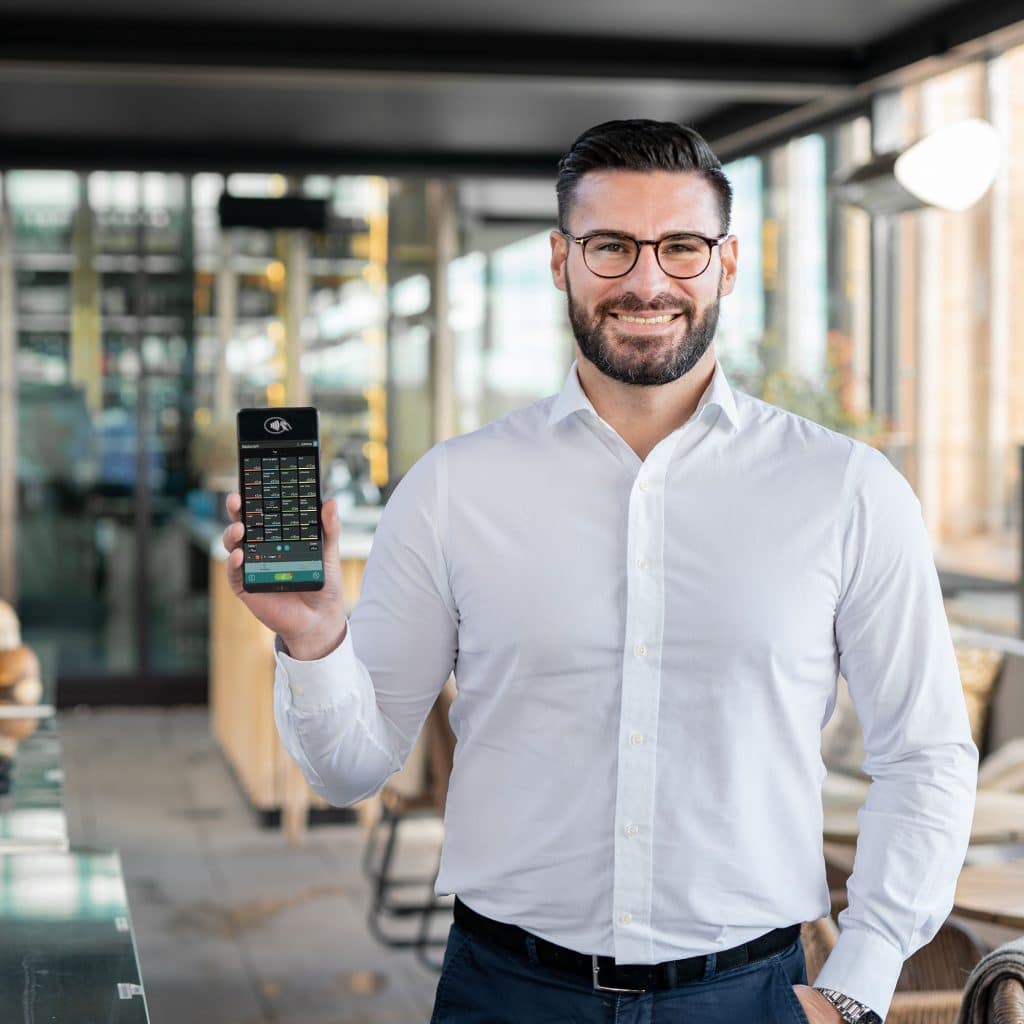 Trivec handheld pos for restaurants Handy Pay staff